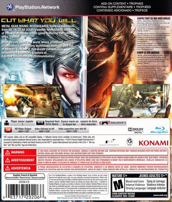 Metal Gear Rising : Revengeance dos
