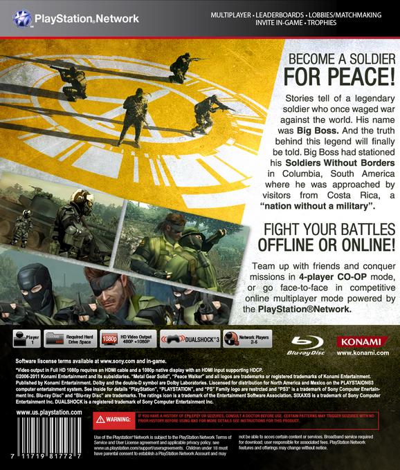 Metal Gear Solid : Peace Walker HD Edition dos