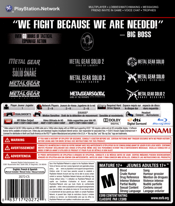 Metal Gear Solid : The Legacy Collection dos