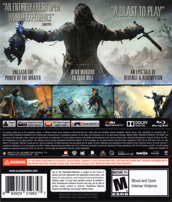 Middle-Earth - Shadow of Mordor dos