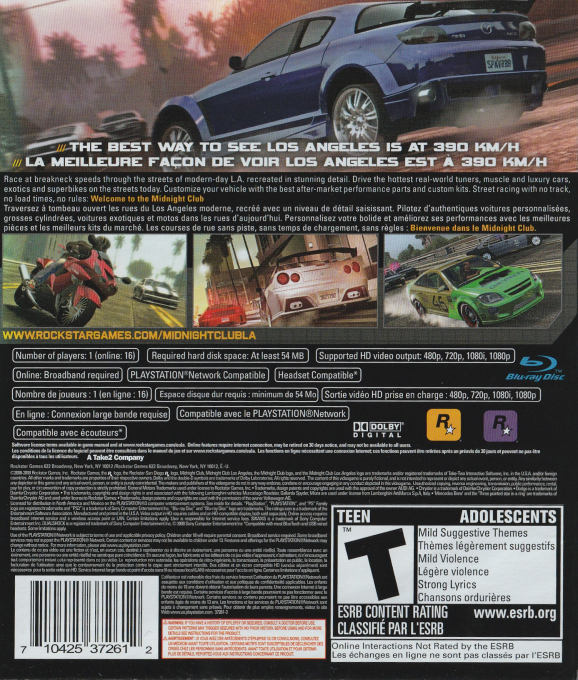 Midnight Club : Los Angeles dos