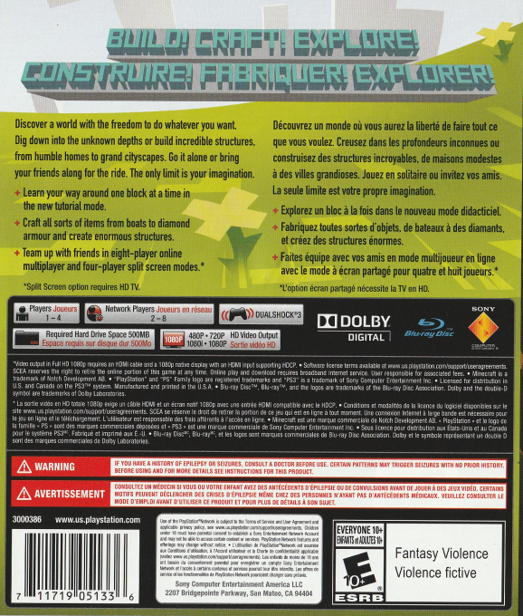 Minecraft: PlayStation 3 Edition dos