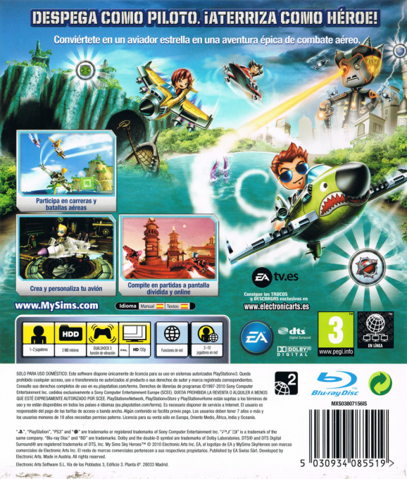Mysims Skyheroes dos