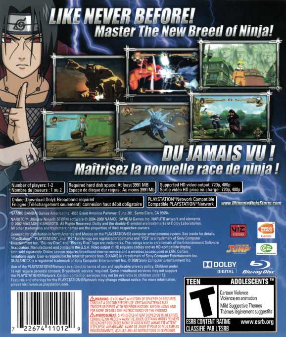 Naruto : Ultimate Ninja Storm dos
