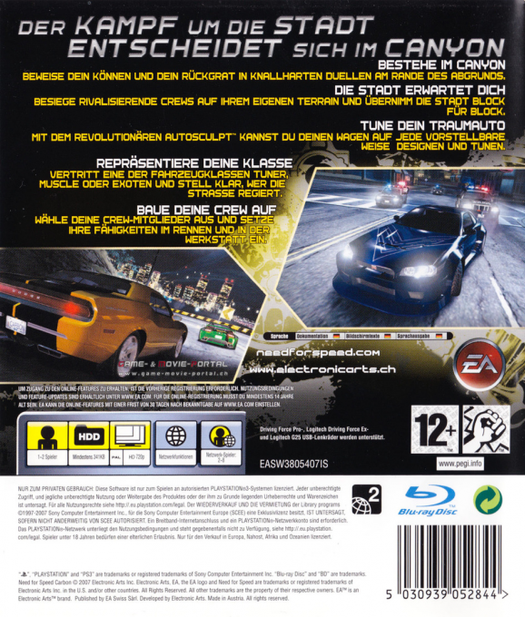 Need for Speed : Carbon dos