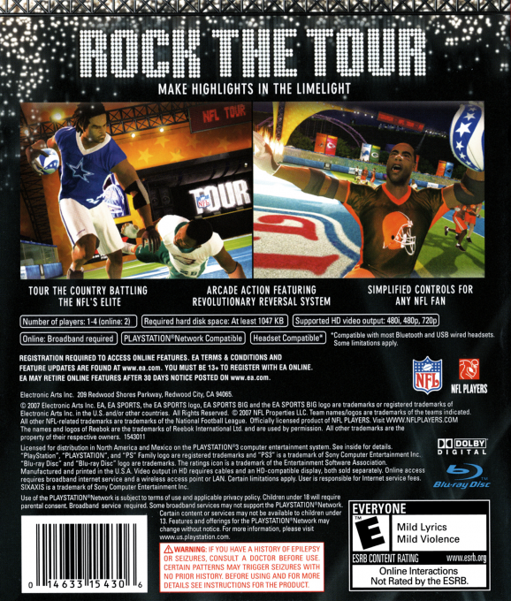 NFL Tour dos