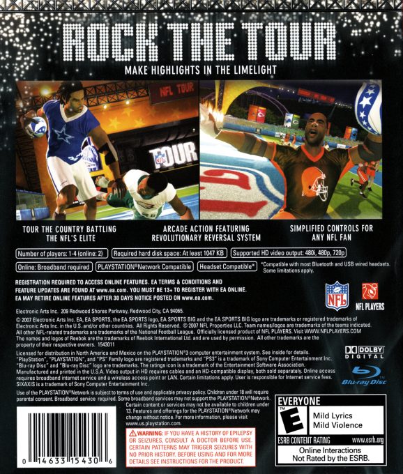 NFL Tour dos