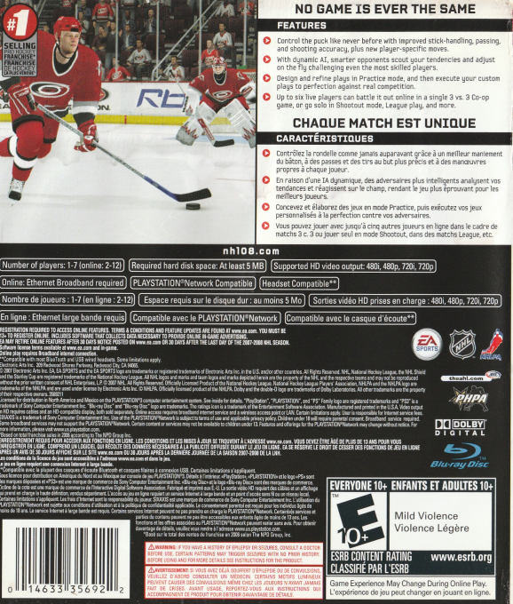 Nhl 08 dos