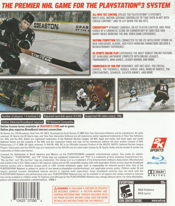 Nhl 2k7 dos