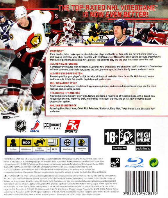 Nhl 2k8 dos