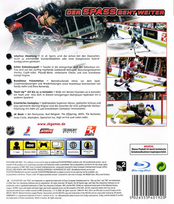 Nhl 2k9 dos