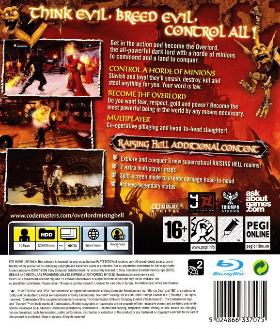 Overlord : Raising Hell dos