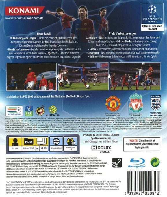 Pro Evolution Soccer 2009 dos