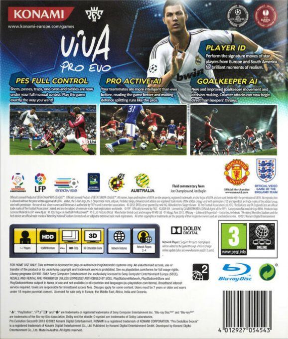 Pro Evolution Soccer 2013 dos