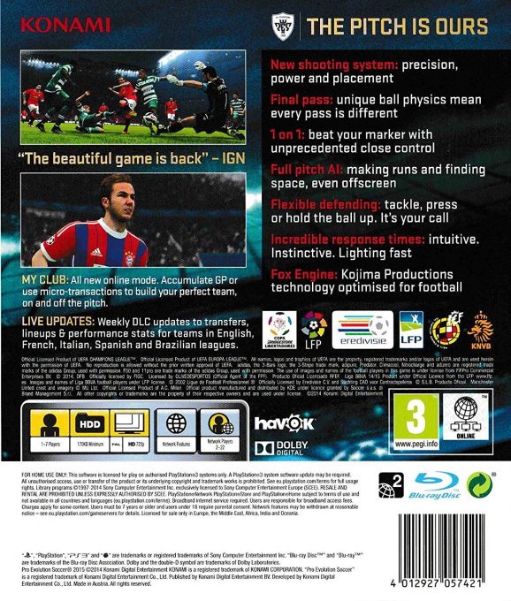 Pro Evolution Soccer 2015 dos