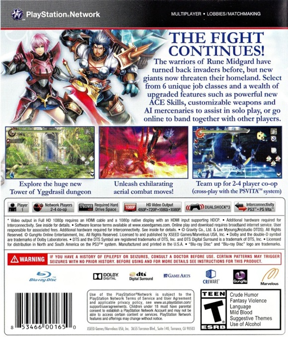 Ragnarok Odyssey Ace dos