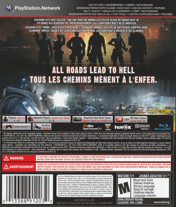 Resident Evil : Operation Raccoon City - Dos