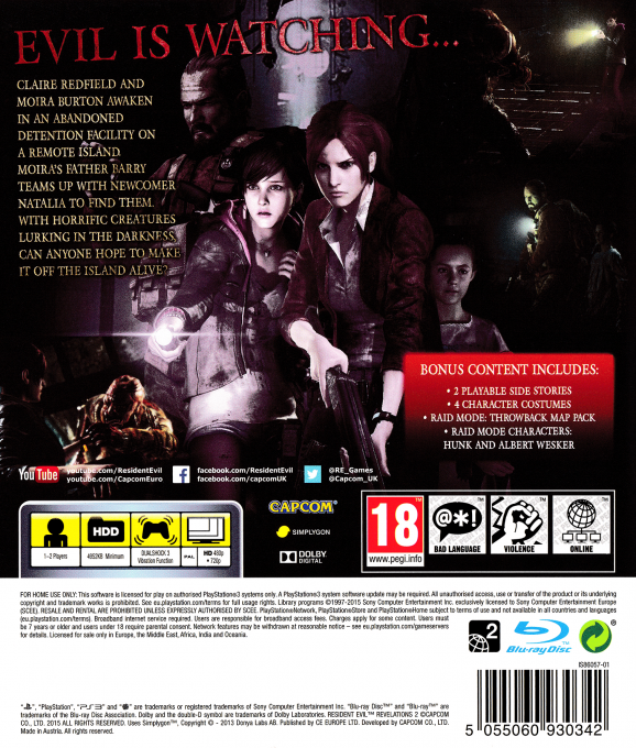 Resident Evil : Revelations - Dos