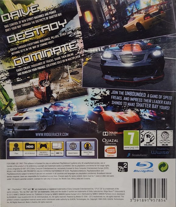 Ridge Racer Unbounded - Dos