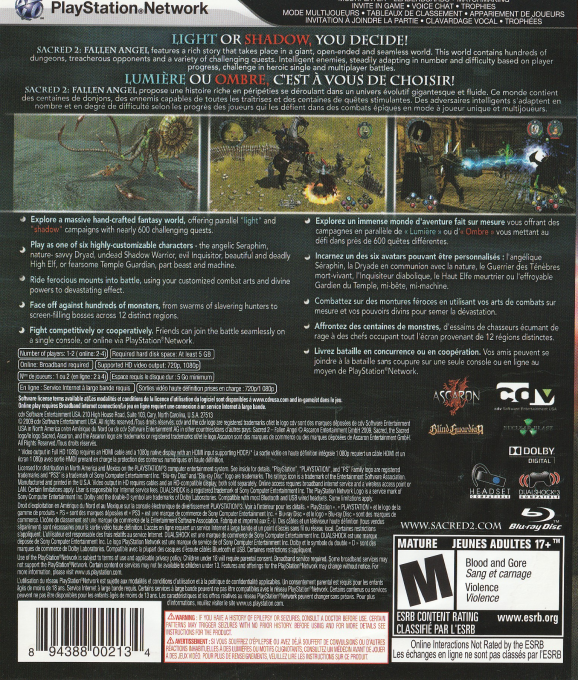 Sacred 2 : Fallen Angel dos