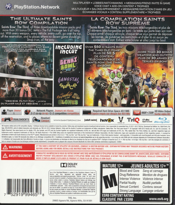 Saints Row : The Third dos