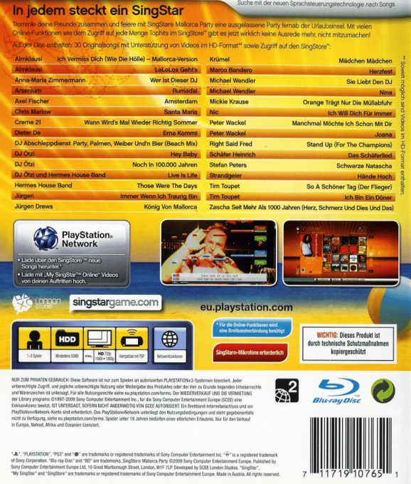 Sing Star Mallorca Party - Dos