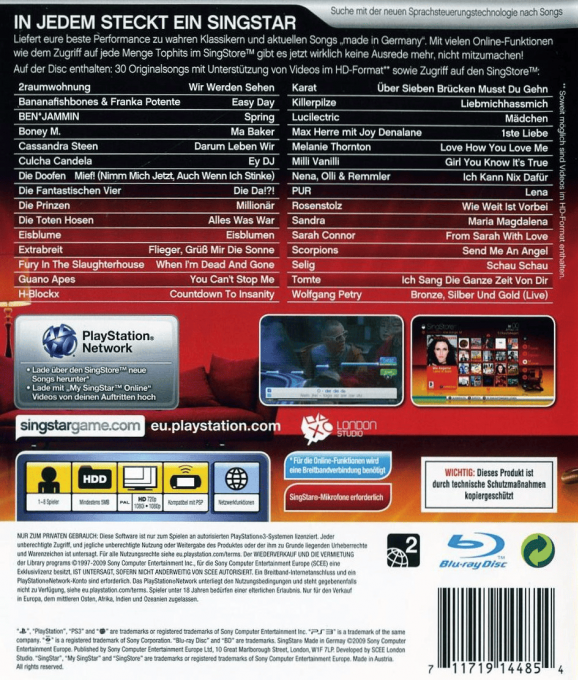 SingStar Made in Germany - Dos