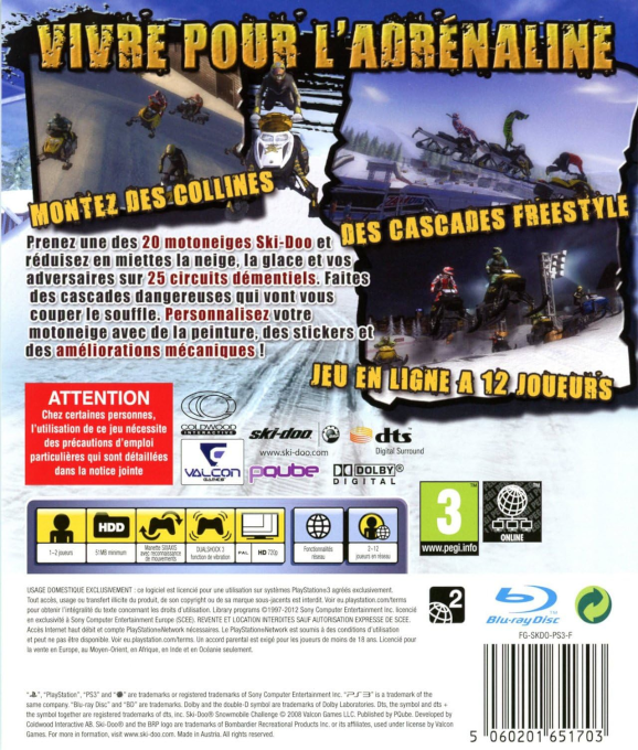 Ski Doo : Snowmobile Challenge - Dos