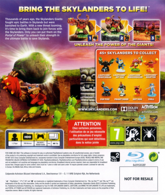 Skylanders Giants - Dos