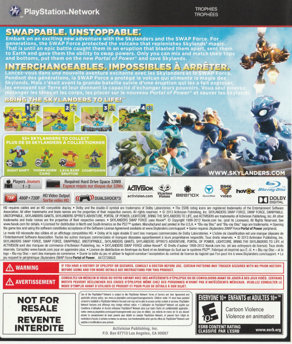 Skylanders Swap Force - Dos