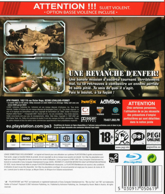 Soldier Of Fortune : Payback - Dos