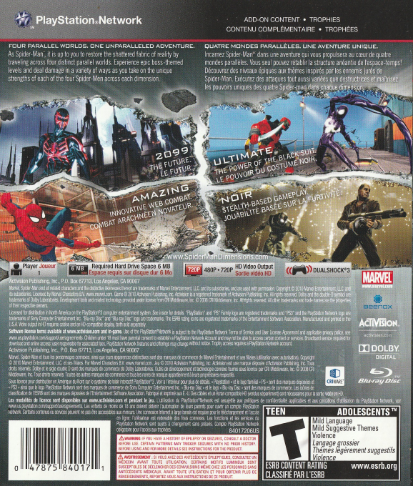 Spider-man Dimensions - Dos