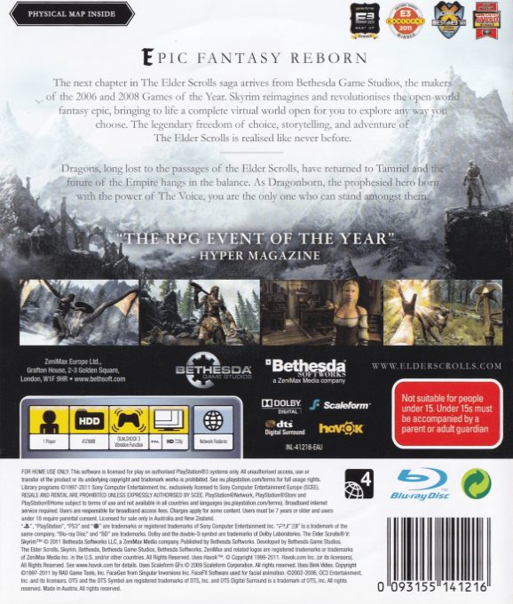 The Elder Scrolls V : Skyrim dos