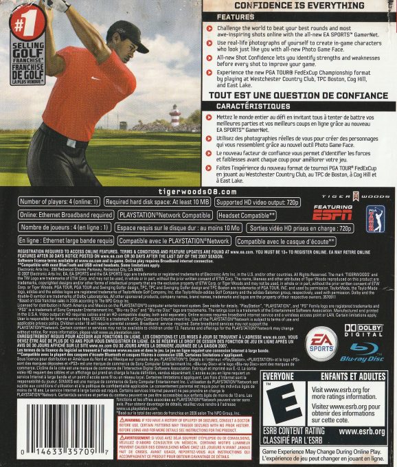 Tiger Woods Pga Tour 08 dos