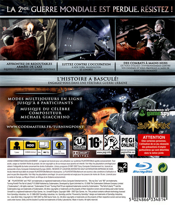 Turning Point : Fall Of Liberty - Dos