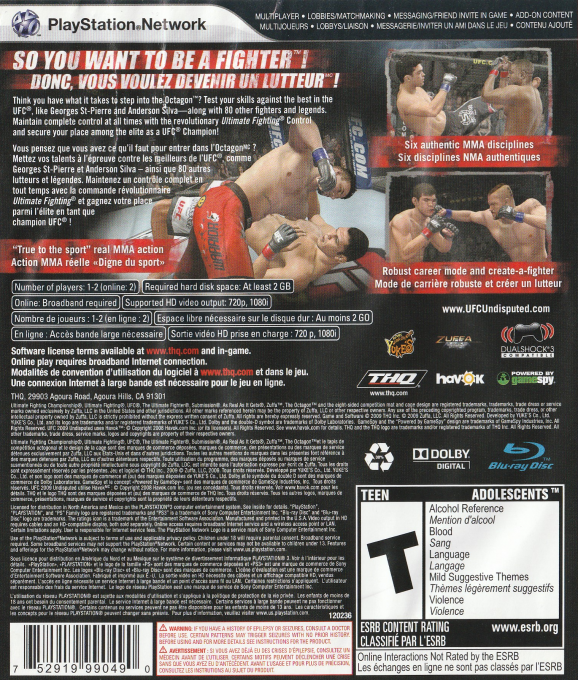 Ufc 2009 Undisputed - Dos