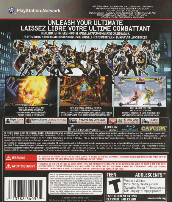 Ultimate Marvel Vs. Capcom 3 - Dos