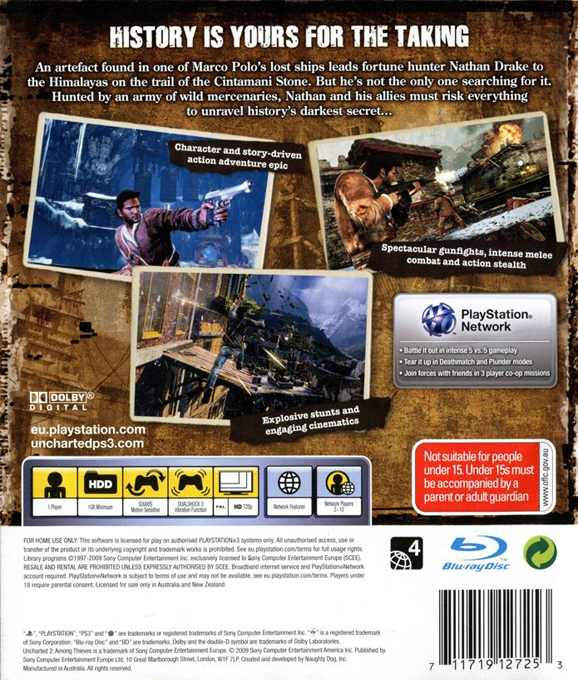 Uncharted 2 : Among Thieves - Dos