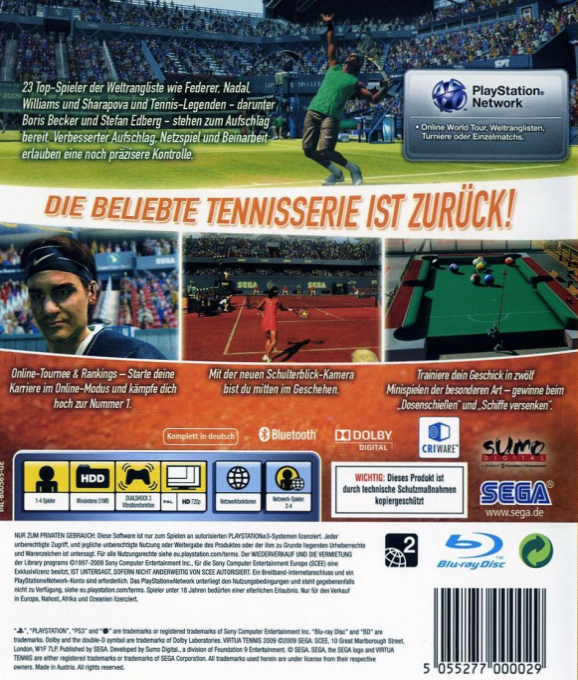 Virtua Tennis 2009 - Dos