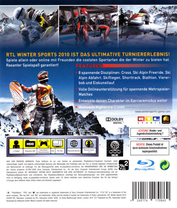 Winter Sports 2010 : The Great Tournament - Dos