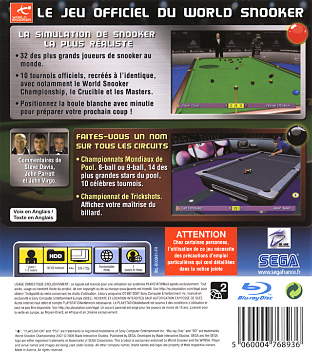 World Snooker Championship 2007 - Dos