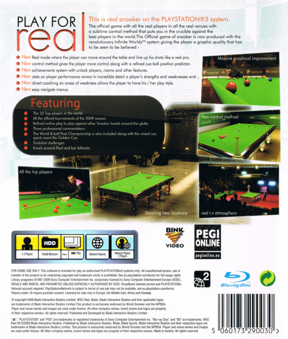 WSC Real 09 - World Snooker Championship - Dos