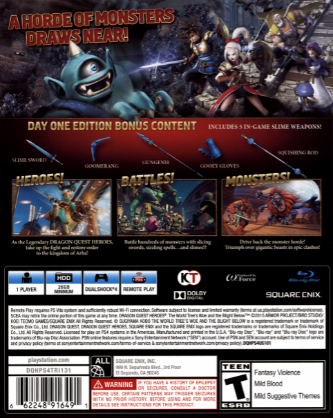 Dragon Quest Heroes -  The World Tree's Woe and the Blight Below - Dos