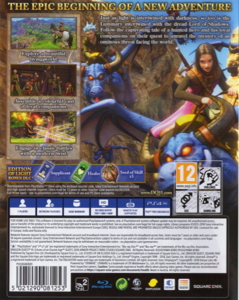 Dragon Quest 11 - Echoes of an Elusive Age - Edition of Light - Dos