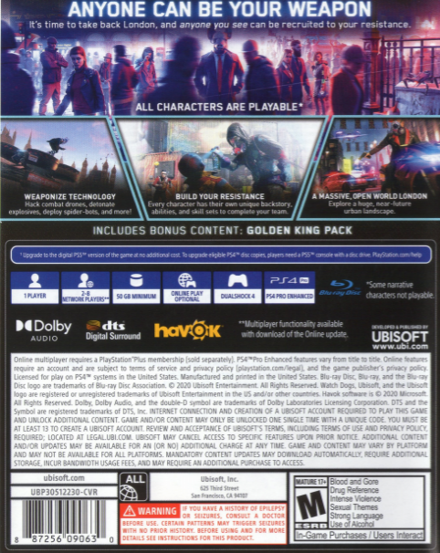 Watch Dogs - Legion - Dos