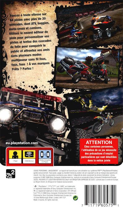 ATV Offroad Fury Pro - Dos