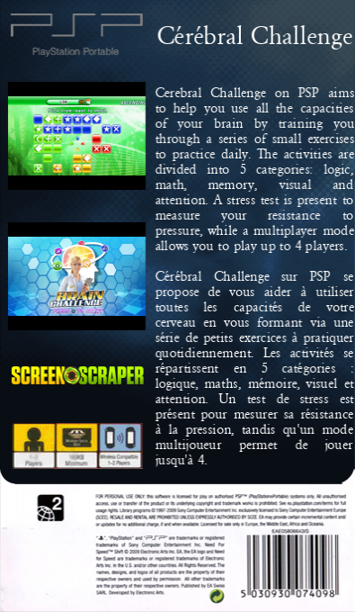 Cérébral Challenge - Dos