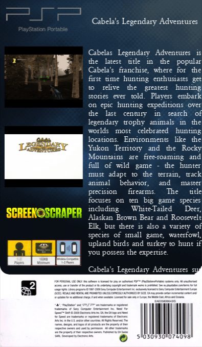 Cabela's Legendary Adventures - Dos