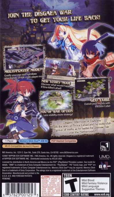 Disgaea : Afternoon of Darkness - Dos