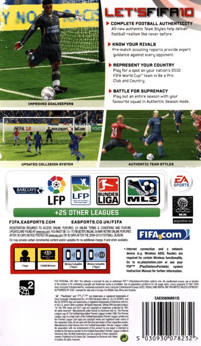 FIFA Soccer 10 - Dos